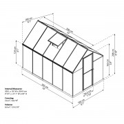 Palram multiline 6x10 polycarbonate greenhouse