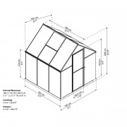 Palram multiline 6x6 Polycarbonate Greenhouse